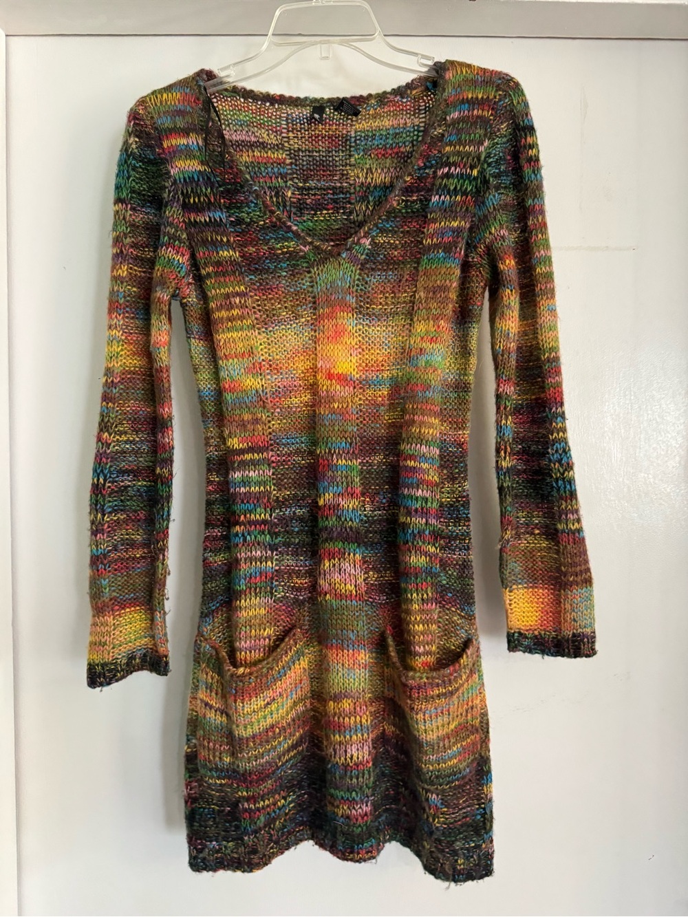 Ultra Flirt Women's Multi color knit Dress 70s vibes
